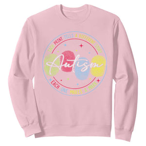 Autism Sweatshirt Fingerprint Autism Each Print Tells A Different Story TS09 Light Pink Print Your Wear