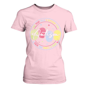 Autism T Shirt For Women Fingerprint Autism Each Print Tells A Different Story TS09 Light Pink Print Your Wear