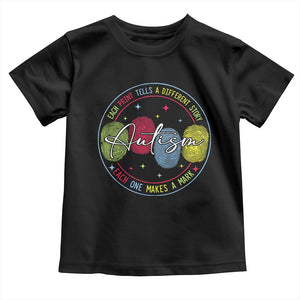 Autism Toddler T Shirt Fingerprint Autism Each Print Tells A Different Story TS09 Black Print Your Wear