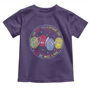 Autism Toddler T Shirt Fingerprint Autism Each Print Tells A Different Story TS09 Purple Print Your Wear