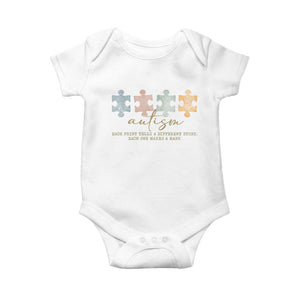 Autism Baby Onesie Fingerprint Autism Each One Makes A Mark TS09 White Print Your Wear