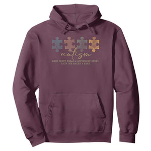 Autism Hoodie Fingerprint Autism Each One Makes A Mark TS09 Maroon Print Your Wear