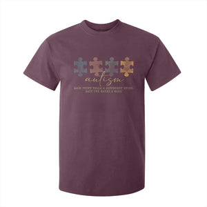 Autism T Shirt For Kid Fingerprint Autism Each One Makes A Mark TS09 Maroon Print Your Wear