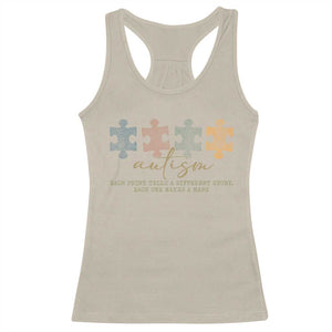 Autism Racerback Tank Top Fingerprint Autism Each One Makes A Mark TS09 Sand Print Your Wear