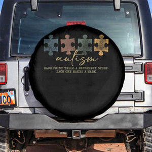 Autism Spare Tire Cover Fingerprint Autism Each One Makes A Mark TS09 No hole Black Print Your Wear