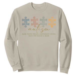 Autism Sweatshirt Fingerprint Autism Each One Makes A Mark TS09 Sand Print Your Wear