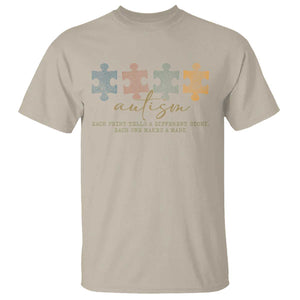 Autism T Shirt Fingerprint Autism Each One Makes A Mark TS09 Sand Print Your Wear