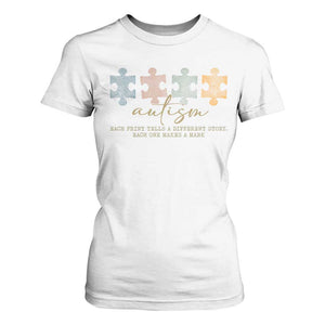 Autism T Shirt For Women Fingerprint Autism Each One Makes A Mark TS09 White Print Your Wear
