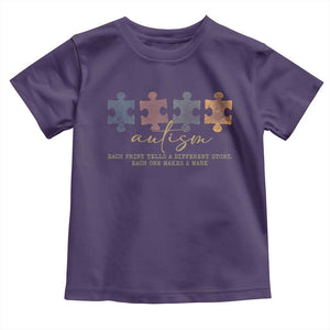 Autism Toddler T Shirt Fingerprint Autism Each One Makes A Mark TS09 Purple Print Your Wear