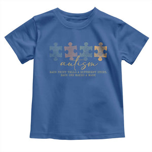 Autism Toddler T Shirt Fingerprint Autism Each One Makes A Mark TS09 Royal Blue Print Your Wear