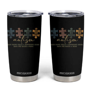 Autism Tumbler Cup Fingerprint Autism Each One Makes A Mark TS09 Black Print Your Wear