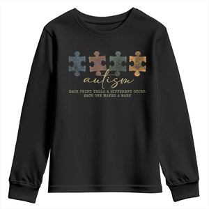 Autism Youth Sweatshirt Fingerprint Autism Each One Makes A Mark TS09 Black Print Your Wear