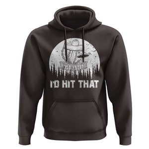 Retro I'd Hit That Disc Golf Hoodie TS09 Dark Chocolate Print Your Wear