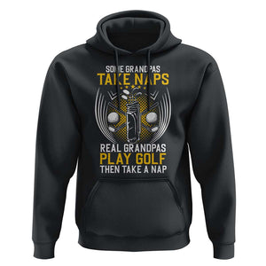 Funny Real Grandpas Play Golf Hoodie TS09 Black Print Your Wear