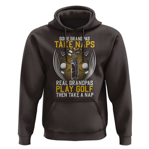 Funny Real Grandpas Play Golf Hoodie TS09 Dark Chocolate Print Your Wear