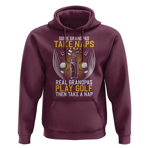 Funny Real Grandpas Play Golf Hoodie TS09 Maroon Print Your Wear