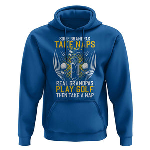 Funny Real Grandpas Play Golf Hoodie TS09 Royal Blue Print Your Wear