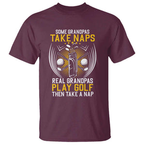 Funny Real Grandpas Play Golf T Shirt TS09 Maroon Print Your Wear