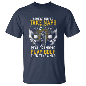 Funny Real Grandpas Play Golf T Shirt TS09 Navy Print Your Wear