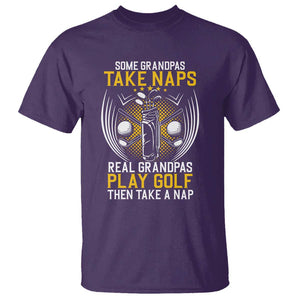 Funny Real Grandpas Play Golf T Shirt TS09 Purple Print Your Wear