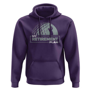 Funny Retirement Plan Golf Player Golfer Hoodie TS09 Purple Print Your Wear