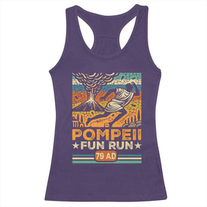Funny Pompeii Fun Run Racerback Tank Top Geography Volcanologist TS09 Purple Print Your Wear