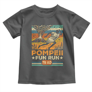 Funny Pompeii Fun Run Toddler T Shirt Geography Volcanologist TS09 Dark Heather Print Your Wear
