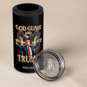Trump Supporter 4 in 1 Can Cooler Tumbler God Guns And Trump America Eagle TS09 Print Your Wear