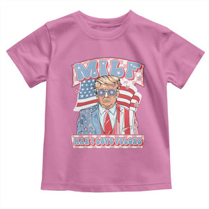 Funny Trump Supporter Baby Shirt MILF Man I Love Felons Pink Trump TS09 Azalea Print Your Wear