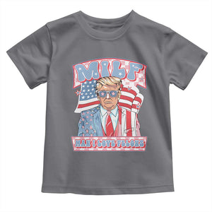 Funny Trump Supporter Baby Shirt MILF Man I Love Felons Pink Trump TS09 Charcoal Print Your Wear