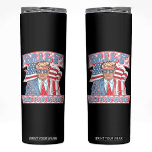 Funny Trump Supporter Skinny Tumbler MILF Man I Love Felons Pink Trump TS09 Black Print Your Wear
