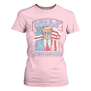 Funny Trump Supporter T Shirt For Women MILF Man I Love Felons Pink Trump TS09 Light Pink Print Your Wear
