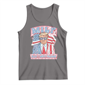 Funny Trump Supporter Tank Top MILF Man I Love Felons Pink Trump TS09 Deep Heather Print Your Wear