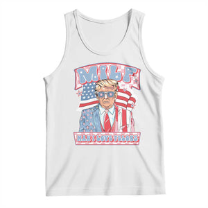 Funny Trump Supporter Tank Top MILF Man I Love Felons Pink Trump TS09 White Print Your Wear