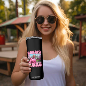 Funny Trump Supporter Skinny Tumbler Daddy's Coming Home Pink Trump TS09 Print Your Wear