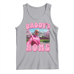 Funny Trump Supporter Tank Top Daddy's Coming Home 2024 Pink Trump TS09 Athletic Heather Print Your Wear