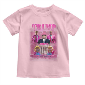 Funny Pink Trump Baby Shirt Daddy's Coming Home 2024 Trump Era TS09 Light Pink Print Your Wear