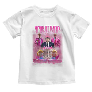 Funny Pink Trump Baby Shirt Daddy's Coming Home 2024 Trump Era TS09 White Print Your Wear