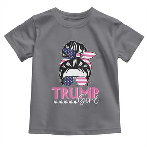 Funny Trump Supporter Baby Shirt Trump Girl Messy Bun Election American Flag TS09 Charcoal Print Your Wear