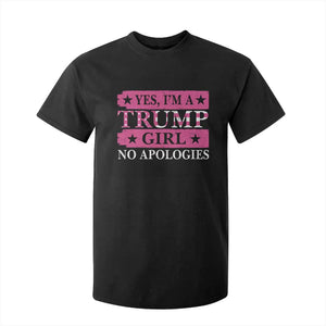 Funny Trump Supporter T Shirt For Kid Yes I'm A Trump Girl No Apologies 2024 Election TS09 Black Print Your Wear