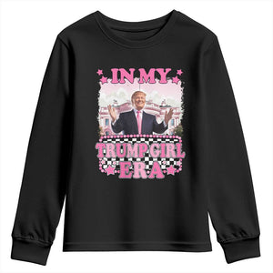 Funny Pink Trump Youth Sweatshirt In My Trump Girl Era TS09 Black Print Your Wear