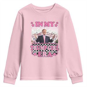 Funny Pink Trump Youth Sweatshirt In My Trump Girl Era TS09 Light Pink Print Your Wear