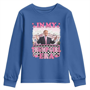 Funny Pink Trump Youth Sweatshirt In My Trump Girl Era TS09 Royal Blue Print Your Wear