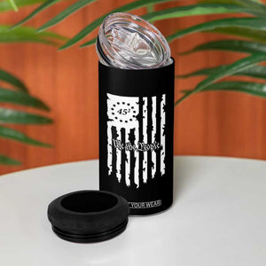 Trump Supporter 4 in 1 Can Cooler Tumbler 45 Squared Betsy Ross Flag We The People TS09 Print Your Wear