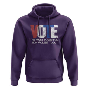 Vote 2024 Hoodie The Most Powerful None Violent Tool TS09 Purple Print Your Wear