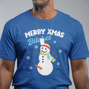 Merry Xmas Bitches Naughty Dirty Carrot Snowman Ugly Christmas T Shirt TS09 Printyourwear