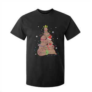 Funny Capybara Christmas Tree T Shirt For Kid TS09 Black Print Your Wear