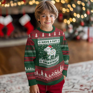 Funny Capybara Xmas Ugly Christmas Sweater Have A Capy Christmas Light TS09 Christmas Print Your Wear