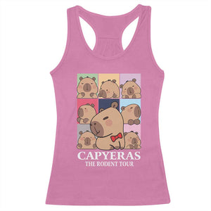 Funny Capybara Christmas Racerback Tank Top Capyeras The Rodent Tour TS09 Azalea Print Your Wear