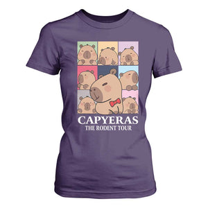 Funny Capybara Christmas T Shirt For Women Capyeras The Rodent Tour TS09 Purple Print Your Wear